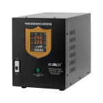 kemot ups prosinus-2200 grynos sinusoidės bangos inverteris su įkrovimo funkcija 12v 230v 2200va/1600w - juodos spalvos