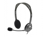 Ausinės su mikrofonu Logitech Stereo H111, juodos spalvos
