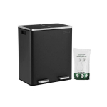 Songmics &scaron;iuk&scaron;liadėžė 2 x 30 l, juoda