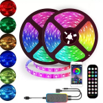 15 m bluetooth LED juosta su telefono programėle ir nuotolinio valdymo pulteliu LIVMAN SMD5050