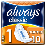 Higieniniai paketai ALWAYS Classic Normal, S1, 10 vnt.