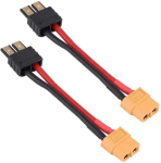 2 vnt. 12AWG su XT60 moteri&scaron;ka jungtimi Silikoninis kabelio adapteris, suderinamas su Traxxas RC LiPO NiMH ESC įkrovikliu, 10CM