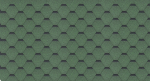 Bituminių čerpių rinkinys Hexagonal Rock H102GREEN, žalios spalvos
