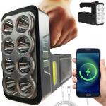 3in1 saulės žibintuvėlis prožektoriai XL Powerbank