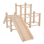 Medinė žaidimų aik&scaron;telė Montessori KiddyMoon, smėlinė