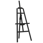 Molbertas-stovas vidaXL, 53,5x95x127cm, juodas