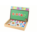 Edukacinių magnetinių kortelių rinkinys su raidėmis Lean Toys
