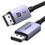 DisplayPort 2.1 kabelis 16K 3D Vision, 2m, pilkas
