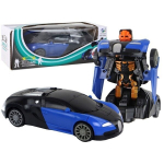 Automobilis - robotas 2in1 Lean toys Bugatti, mėlynas