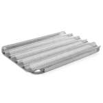 Perforuota bagetėms skirta kepimo skarda 60x40cm 5 grioveliai - Hendi
