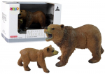 Dviejų figūrėlių rinkinys Lokys su jaunikliu Lean Toys