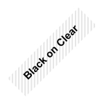 1 vnt. 9mm Balta Laminuota Etiketė Brother PT-H110 Suderinama, Black On Clear