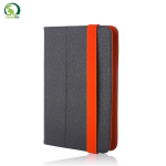 GreenGo Universal 7-8" Tablet PC Eco Leather Book Case with Stand Black/Orange