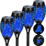 Saulės LED žibintų komplektas sodo keliui 4 vnt ,  Blu-ray 4PACK