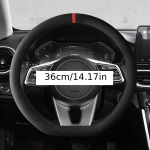 Prabangus Kailinis D-Formos Vairo Užvalkalas Tesla Automobiliui. , D - raudona