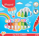 Flomasteriai ColorPeps My First Jumbo, 12 spalvų
