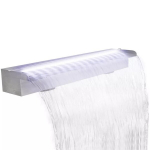 Tvenkinio krioklys, fontanas su LED i&scaron; nerūdijančio plieno, 90 cm