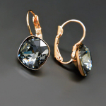 Auskarai moterims DiamondSky &bdquo;Glare IV (Silver Night)&ldquo; su Swarovski kristalais