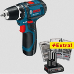Bosch Gsr 12v-15 Akumuliatorinis suktukas 2.0ah + 4.0ah