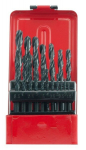 19 vnt. metalo grąžtų rinkinys 1-10 mm Hss