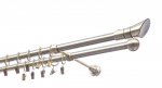 Dvigubas karnizas metalinis 19 mm + 19 mm OLIMP, 200 cm, antika