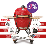 Keraminė kepsninė KAMADO BONO Grande 59 cm, raudona