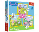 Dėlionių rinkinys Trefl Kiaulytė Pepa (Peppa Pig ) 3 in 1, 20+50+36 d.