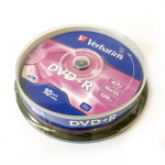 "verbatim dvd+r", matinis sidabrinis, 43498, 4,7 gb, 16x, su verpstele, 10 vnt., be spausdinimo galimybės, 12 cm, skirtas duomenų archyvavimui