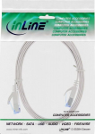 InLine Flat Patch kabel, U/FTP, Cat.6A, szary, 1m (71801)
