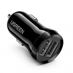 Automobilinis įkroviklis 2x USB 24W 4.8A, juodas