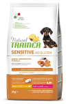 Natural Trainer Sensitive No Gluten mažų ir itin mažų veislių jauniems &scaron;uniukams su la&scaron;i&scaron;a 2kg