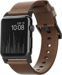 Nomad Leat. Strap Brown,black - Apple Watch 49mm/46mm/45mm/44mm/42mm