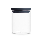 Brabantia stiklinis indas biriems produktams, 0.6 l, tamsiai pilkas