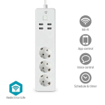 Nedis SmartLife Power Strip WiFi | 3x ki&scaron;tukas 4 | USB | 3680W