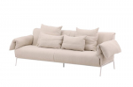 Sofa &Ouml;cker&ouml; 3-vietė, balta/smėlio spalvos