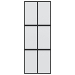 Stumdomos durys juodos 90x205cm grūdintas stiklas/aliuminis 155208