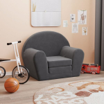 Vaiki&scaron;ka sofa-lova, antracito spalvos, mink&scaron;tas pliu&scaron;as
