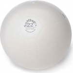 Gimnastikos kamuolys Pežži Soffball, 22 cm, baltas