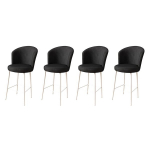 Baro kėdės rinkinys (4 vienetai) Fora - Black, White