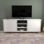 TV staliukas Kalune Design Otis, auksinis/baltas