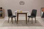 I&scaron;plečiamas valgomojo stalo ir kėdžių rinkinys (3 vienetai) Vina 1053 - Walnut, Anthracite