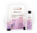 Veido priežiūros rinkinys Biolaven moterims: naktinis kremas 50 ml + paakių kremas 15 ml + micelinis vanduo 200 ml