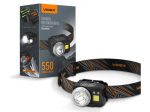 Įkraunamas LED priekinis žibintas 5W + COB IP65 - neutrali balta (5000K) - 550Lm