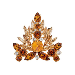 Segė moterms DamondSky Crystal Branch Lght Amber Topaz Golden Shadow su Swarovsk krstalas DS00BR194