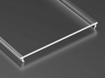 Superwide PMMA skaidrus difuzorius aliuminio profiliui - 1 m