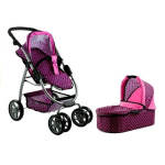 Vežimėlis mergaitėms 2in1 Doll Bogie and Stroller Alice 8668, rožinis