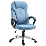 Biuro kėdė Kompiuterio kėdė Sukiojama kėdė Reguliuojamas auk&scaron;tis Sūpynės funkcija su galvos atrama ir pamink&scaron;tintomis porankėmis Ergonomi&scaron;ka &Scaron;viesiai mėlyna Linas 66 x 75 x 110&ndash;120 cm