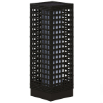 Automatinis LED sodo &scaron;viestuvas, juodas, 15,5x15,5x46cm
