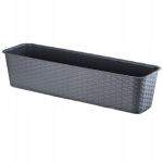 Balkono vazono dėžutė 60cm rotango