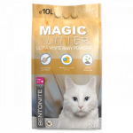 Kačių kraiko smėlis : MAGIC LITTER Bentonite Ultra White Baby Powder, 10 l.
